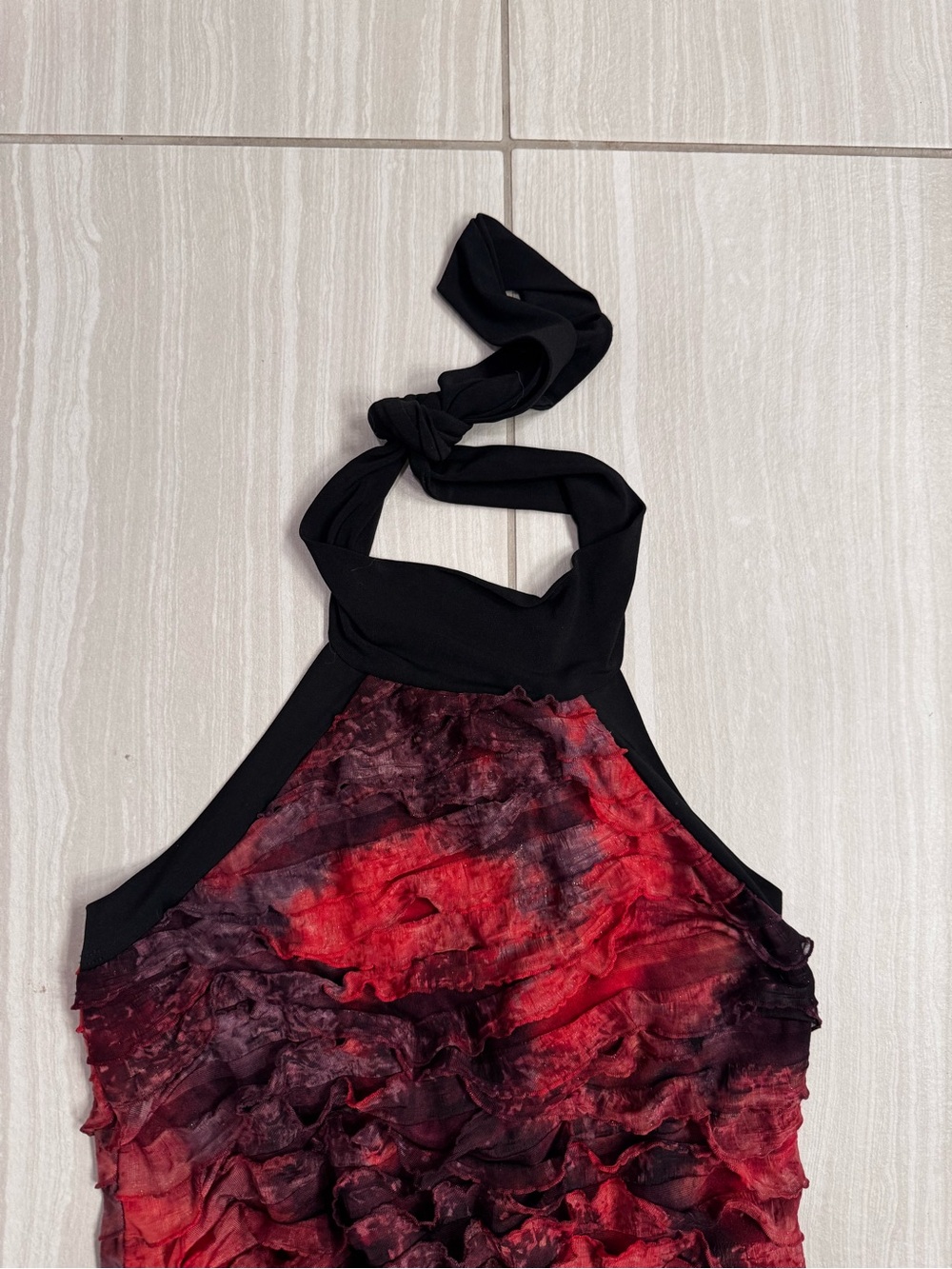 Studio Y 2000s Ruffle Halter Top - Picture 2 of 5